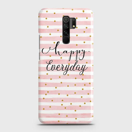 Xiaomi Redmi 9 Cover - Trendy Happy Everyday Printed Hard Case with Life Time Colors Guarantee b52