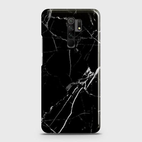 Xiaomi Redmi 9 Cover - Black Modern Classic Marble Printed Hard Case with Life Time Colors Guarantee