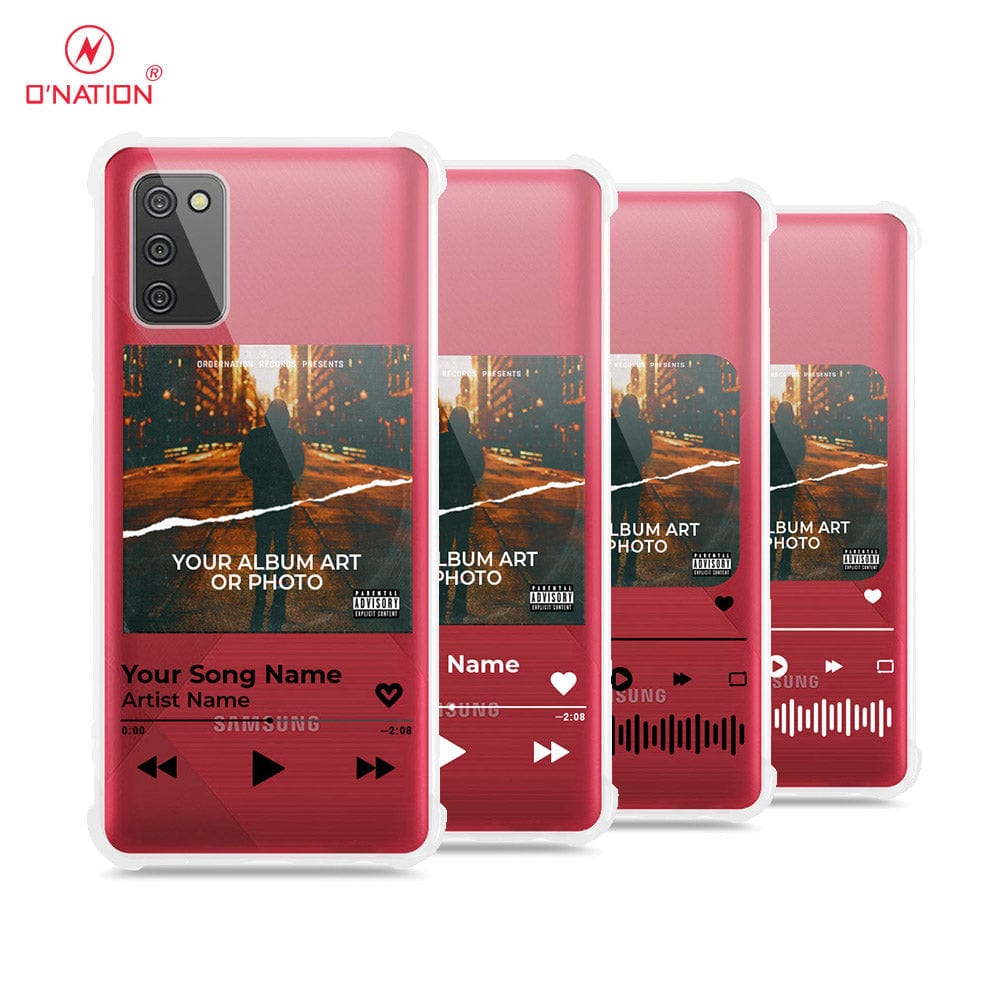 Samsung Galaxy A03s Cover - Personalised Album Art Series - 4 Designs - Clear Phone Case - Soft Silicon Borders