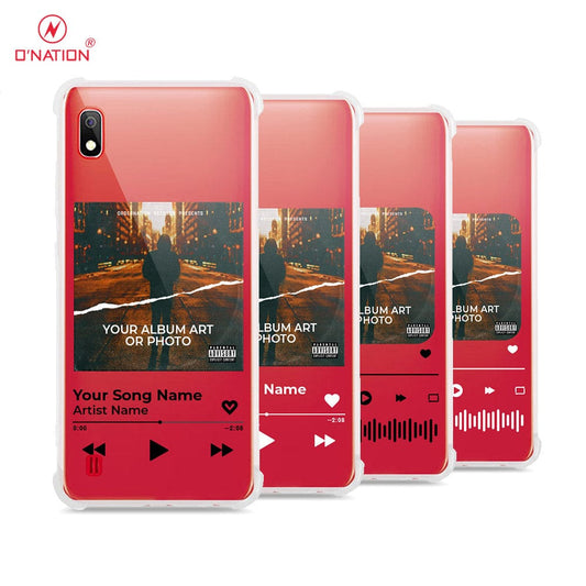 Samsung Galaxy A10 Cover - Personalised Album Art Series - 4 Designs - Clear Phone Case - Soft Silicon Borders