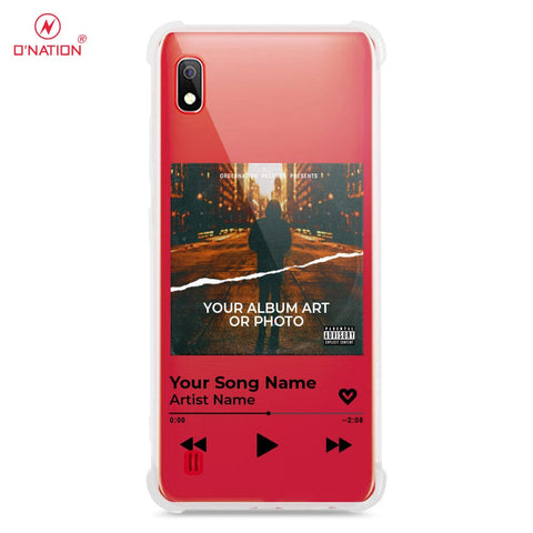 Samsung Galaxy A10 Cover - Personalised Album Art Series - 4 Designs - Clear Phone Case - Soft Silicon Borders