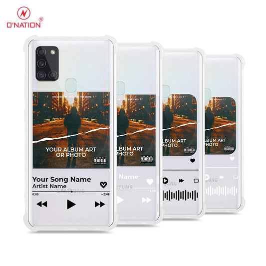 Samsung Galaxy A21s Cover - Personalised Album Art Series - 4 Designs - Clear Phone Case - Soft Silicon Borders