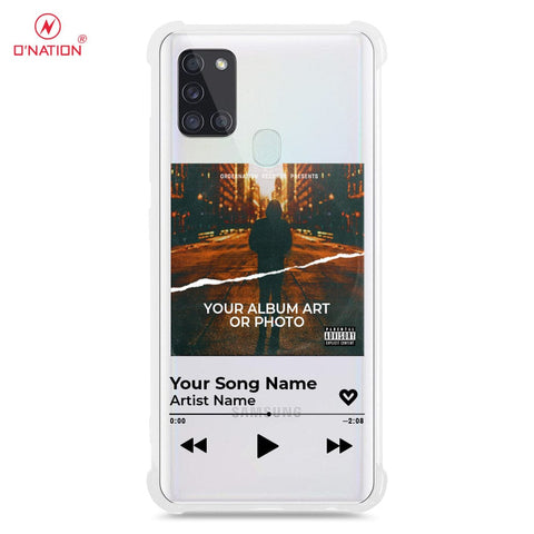 Samsung Galaxy A21s Cover - Personalised Album Art Series - 4 Designs - Clear Phone Case - Soft Silicon Borders