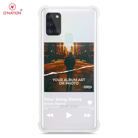 Samsung Galaxy A21s Cover - Personalised Album Art Series - 4 Designs - Clear Phone Case - Soft Silicon Borders