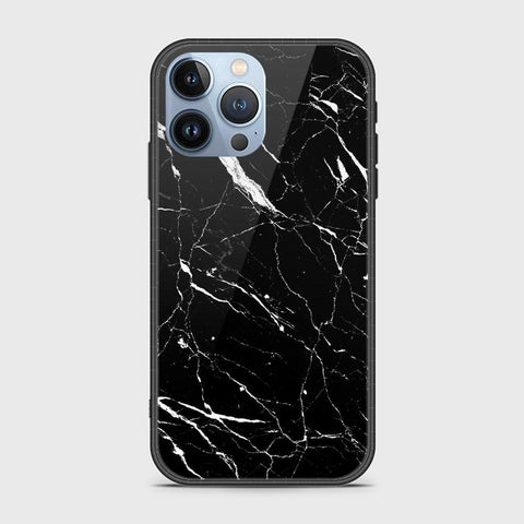 iPhone 13 Pro Cover - Black Marble Series - HQ Ultra Shine Premium Infinity Glass Soft Silicon Borders Case