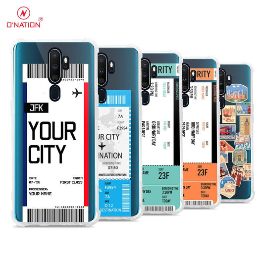 Oppo A5 2020 Cover - Personalised Boarding Pass Ticket Series - 5 Designs - Clear Phone Case - Soft Silicon Borders