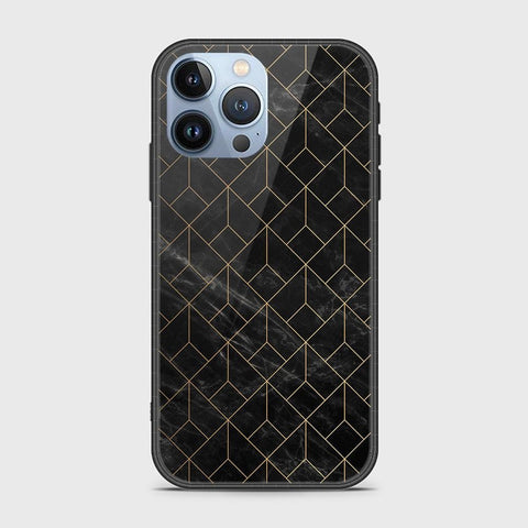 iPhone 13 Pro Cover - Black Marble Series - HQ Ultra Shine Premium Infinity Glass Soft Silicon Borders Case