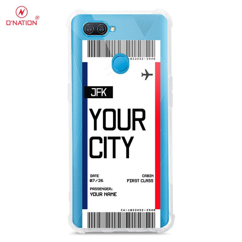 Oppo A5s Cover - Personalised Boarding Pass Ticket Series - 5 Designs - Clear Phone Case - Soft Silicon Borders