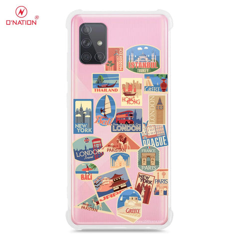 Samsung Galaxy A71 Cover - Personalised Boarding Pass Ticket Series - 5 Designs - Clear Phone Case - Soft Silicon Borders