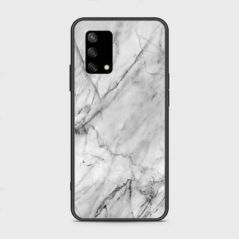 Oppo A95 4G Cover - White Marble Series - HQ Ultra Shine Premium Infinity Glass Soft Silicon Borders Case