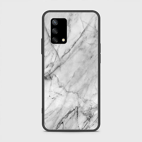 Oppo F19s Cover - White Marble Series - HQ Ultra Shine Premium Infinity Glass Soft Silicon Borders Case