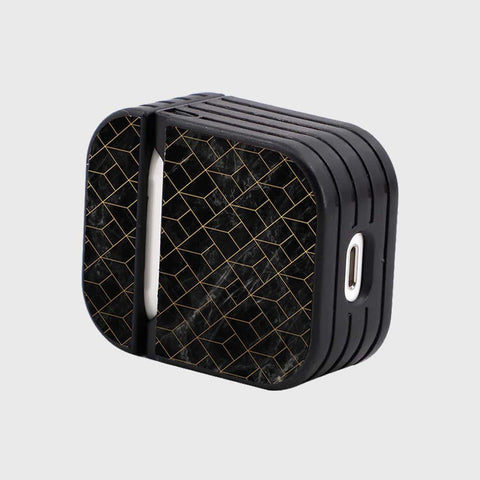 Apple Airpods 1 / 2 Cover - Black Marble Series - Silicon Airpods Case