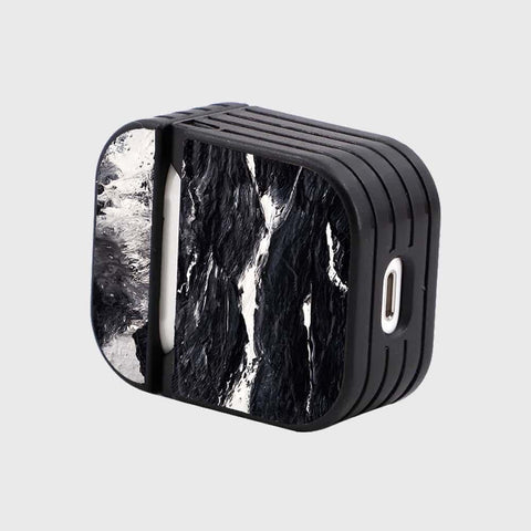 Apple Airpods 1 / 2 Cover - Black Marble Series - Silicon Airpods Case