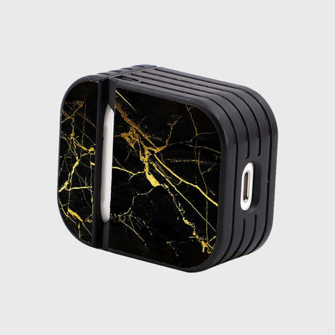 Apple Airpods 1 / 2 Cover - Black Marble Series - Silicon Airpods Case