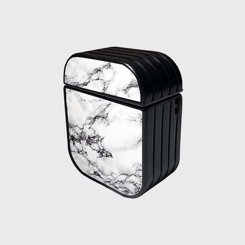 Apple Airpods 1 / 2 Cover - White Marble Series - Silicon Airpods Case