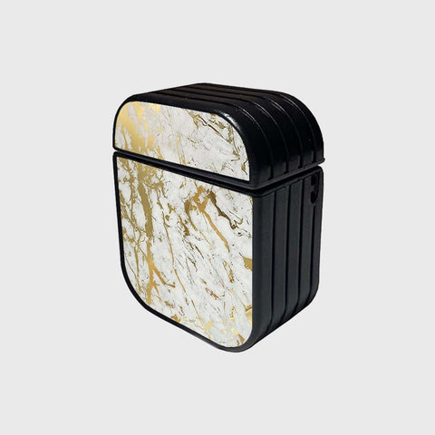 Apple Airpods 1 / 2 Cover - White Marble Series - Silicon Airpods Case