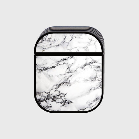 Apple Airpods 1 / 2 Cover - White Marble Series - Silicon Airpods Case