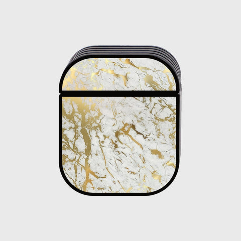 Apple Airpods 1 / 2 Cover - White Marble Series - Silicon Airpods Case