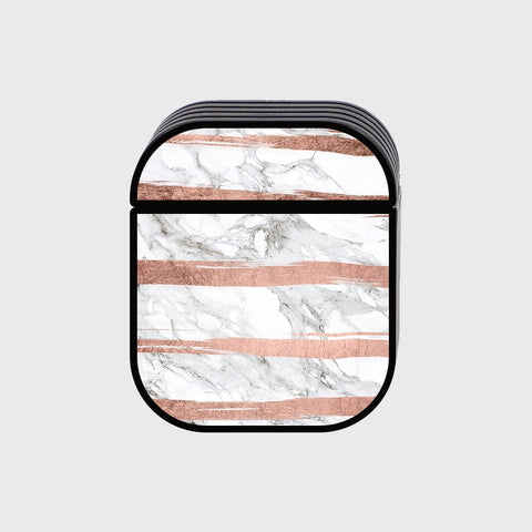 Apple Airpods 1 / 2 Cover - White Marble Series - Silicon Airpods Case