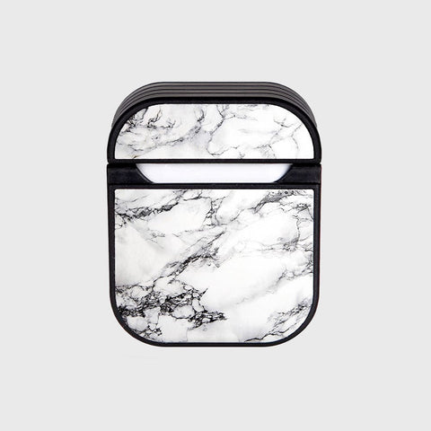 Apple Airpods 1 / 2 Cover - White Marble Series - Silicon Airpods Case