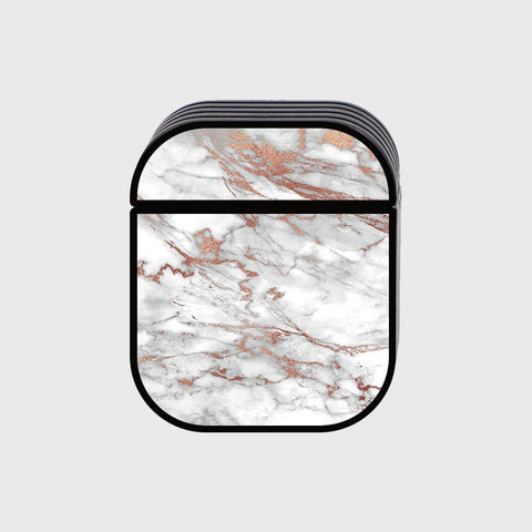 Apple Airpods 1 / 2 Cover - White Marble Series 2 - Silicon Airpods Case