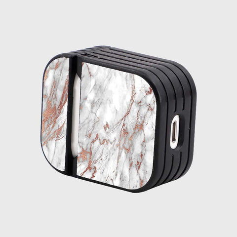 Apple Airpods 1 / 2 Cover - White Marble Series 2 - Silicon Airpods Case