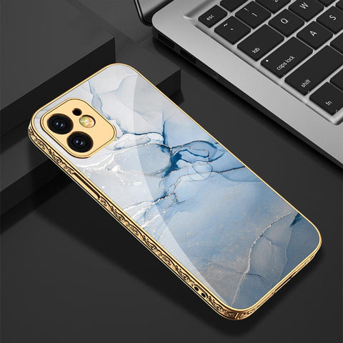 iPhone 12 Cover - Mystic Marble Series - HQ Ultra Shine Premium Infinity Glass Soft Silicon Borders Casee