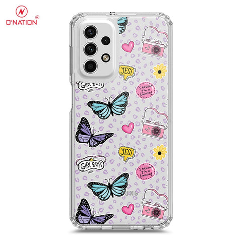 Samsung Galaxy A23 Cover - O'Nation Butterfly Dreams Series - 9 Designs - Clear Phone Case - Soft Silicon Borders