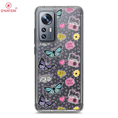 Xiaomi 12 Cover - O'Nation Butterfly Dreams Series - 9 Designs - Clear Phone Case - Soft Silicon Borders