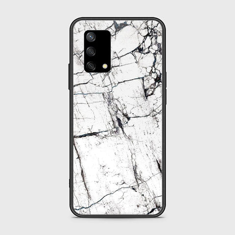 Oppo A95 4G Cover - White Marble Series 2 - HQ Ultra Shine Premium Infinity Glass Soft Silicon Borders Case