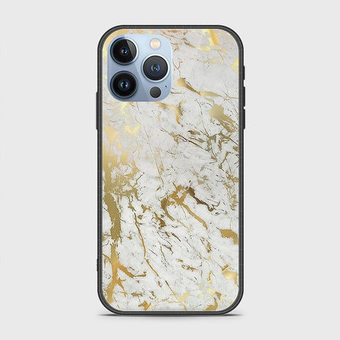 iPhone 13 Pro Cover - White Marble Series - HQ Ultra Shine Premium Infinity Glass Soft Silicon Borders Case