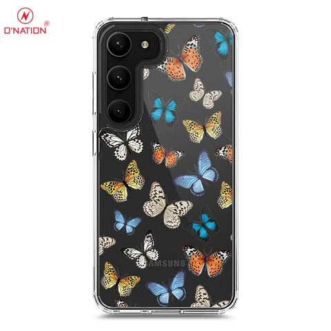 Samsung Galaxy S23 5G Cover - O'Nation Butterfly Dreams Series - 9 Designs - Clear Phone Case - Soft Silicon Borders