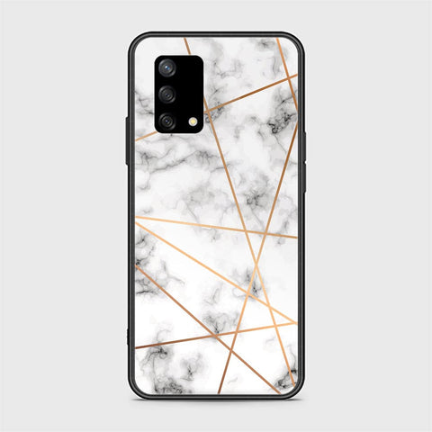 Oppo Reno 6 Lite Cover - White Marble Series 2 - HQ Ultra Shine Premium Infinity Glass Soft Silicon Borders Case