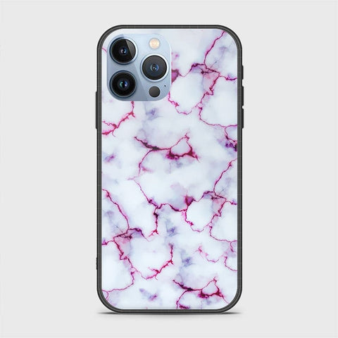 iPhone 13 Pro Max Cover - White Marble Series - HQ Ultra Shine Premium Infinity Glass Soft Silicon Borders Case