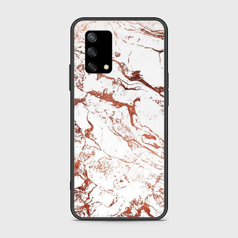 Oppo A95 4G Cover - White Marble Series 2 - HQ Ultra Shine Premium Infinity Glass Soft Silicon Borders Case