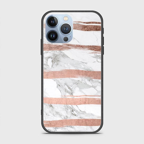 iPhone 13 Pro Cover - White Marble Series - HQ Ultra Shine Premium Infinity Glass Soft Silicon Borders Case