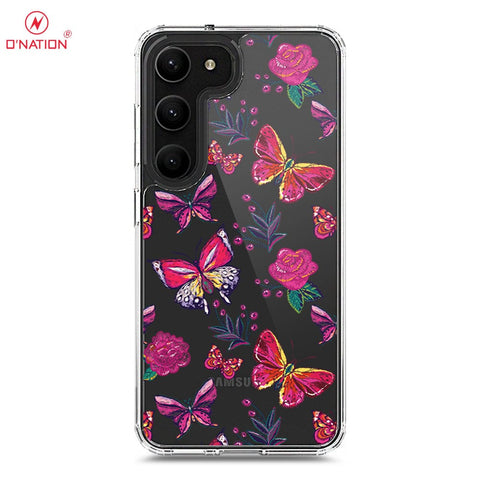 Samsung Galaxy S23 Plus 5G Cover - O'Nation Butterfly Dreams Series - 9 Designs - Clear Phone Case - Soft Silicon Borders