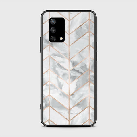 Oppo Reno 6 Lite Cover - White Marble Series 2 - HQ Ultra Shine Premium Infinity Glass Soft Silicon Borders Case