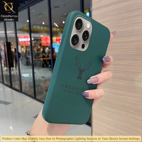 iPhone 15 Pro Cover - ONation Bold Series - HQ Liquid Silicone Elegant Colors Camera Protection Soft Case