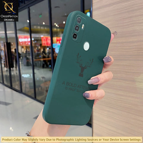 Oppo A32 Cover - ONation Bold Series - HQ Liquid Silicone Elegant Colors Camera Protection Soft Case