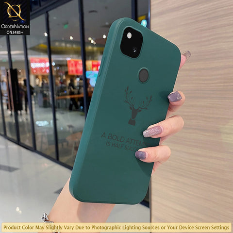 Google Pixel 4a 4G Cover - ONation Bold Series - HQ Liquid Silicone Elegant Colors Camera Protection Soft Case