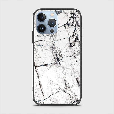 iPhone 13 Pro Max Cover - White Marble Series 2 - HQ Ultra Shine Premium Infinity Glass Soft Silicon Borders Case