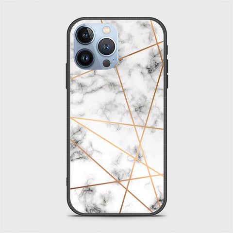 iPhone 13 Pro Max Cover - White Marble Series 2 - HQ Ultra Shine Premium Infinity Glass Soft Silicon Borders Case