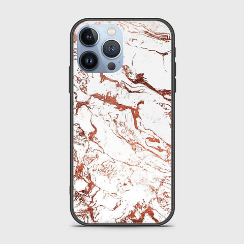 iPhone 13 Pro Cover - White Marble Series 2 - HQ Ultra Shine Premium Infinity Glass Soft Silicon Borders Case