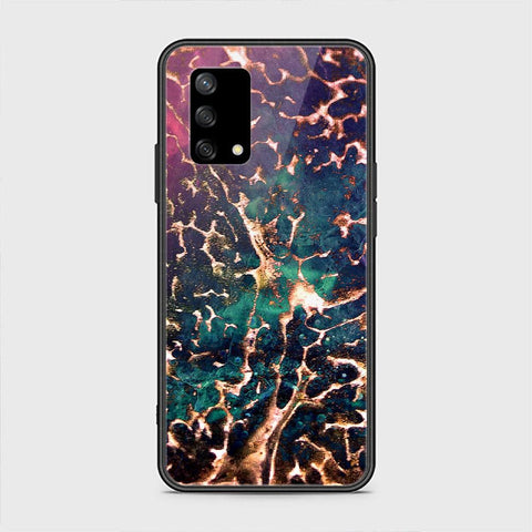 Oppo A95 4G Cover - Colorful Marble Series - HQ Ultra Shine Premium Infinity Glass Soft Silicon Borders Case