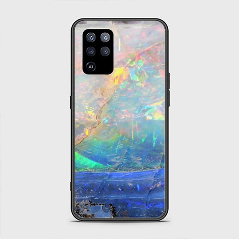 Oppo A94 Cover - Colorful Marble Series - HQ Ultra Shine Premium Infinity Glass Soft Silicon Borders Case