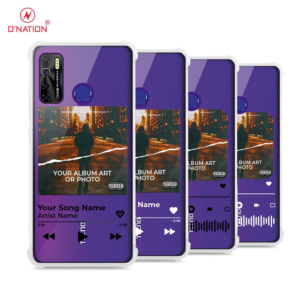 Tecno Camon 15 Cover - Personalised Album Art Series - 4 Designs - Clear Phone Case - Soft Silicon Borders