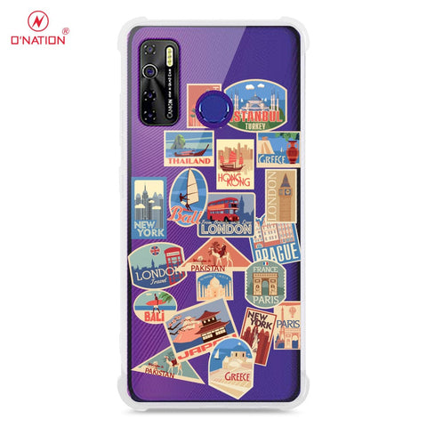 Tecno Camon 15 Cover - Personalised Boarding Pass Ticket Series - 5 Designs - Clear Phone Case - Soft Silicon Borders