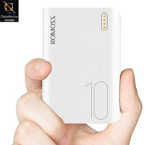 White - ROMOSS Power Bank SENSE 4S Mini 10000mah