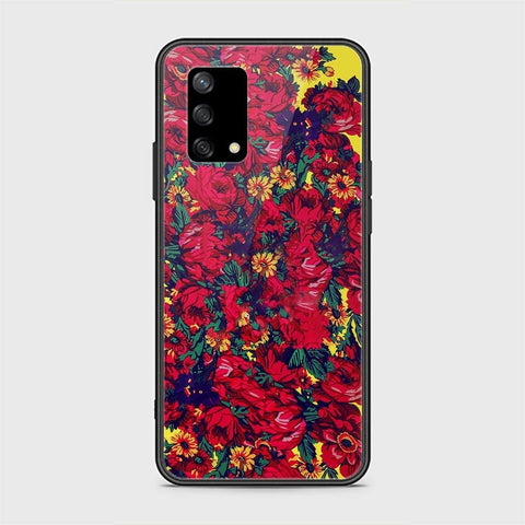 Oppo F19s Cover - Floral Series - HQ Ultra Shine Premium Infinity Glass Soft Silicon Borders Case